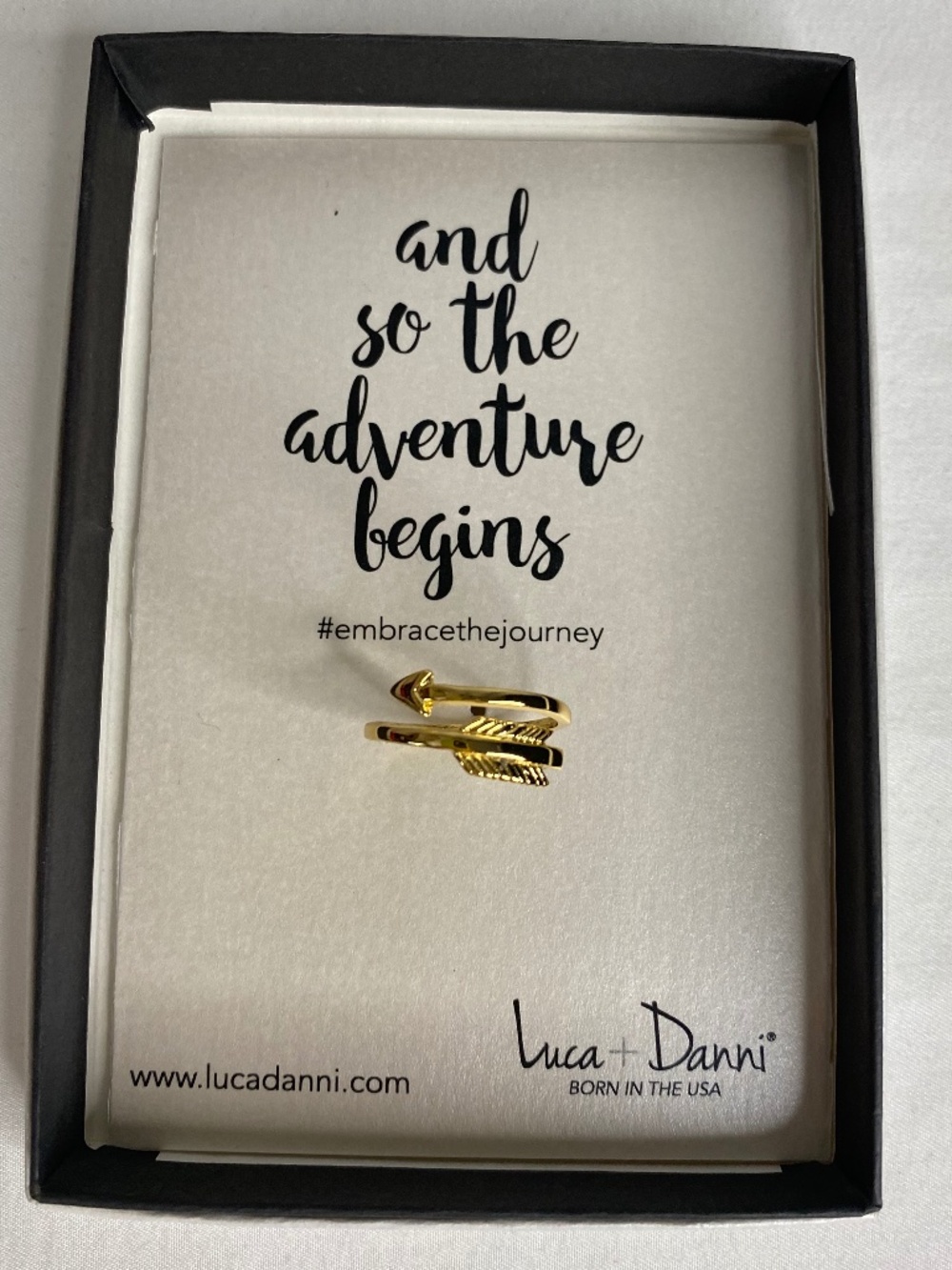 2 Luca & Danni Gold Tone Arrow RIngs, New
